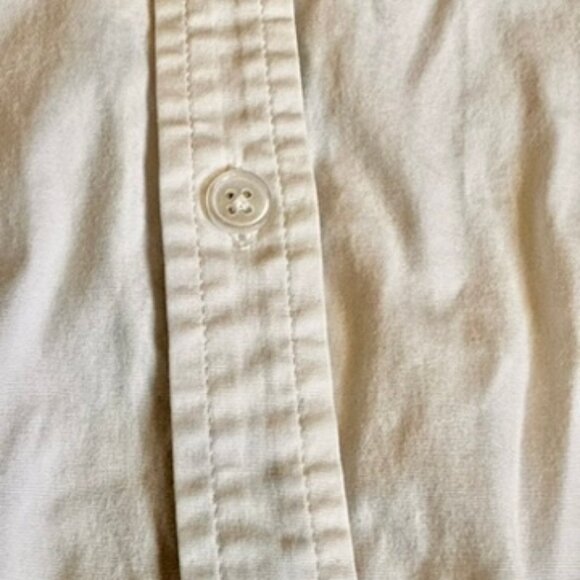 C. Wonder Women's White Button Down Shirt with Navy Dots Detail - Picture 5 of 7